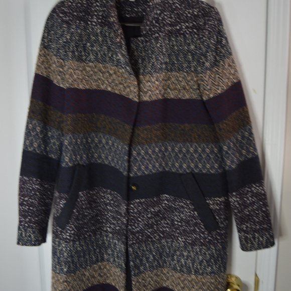 ZARA Earth Tone Multi Color Coat, Size S - Picture 3 of 3